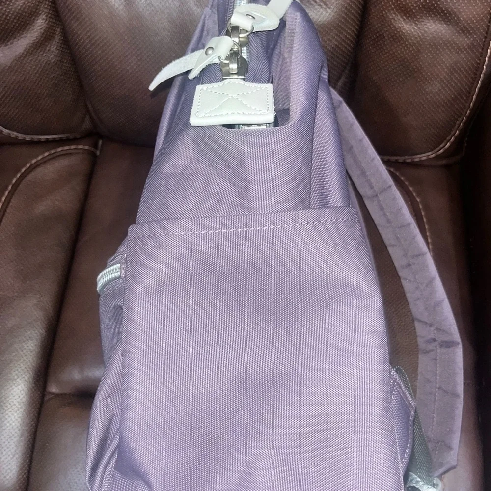 HIMAWARI-Modern Purple Backpack with Padded Straps and Multiple Compartments